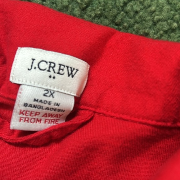 J. Crew factory red flannel pajama set size 2X - Picture 8 of 9